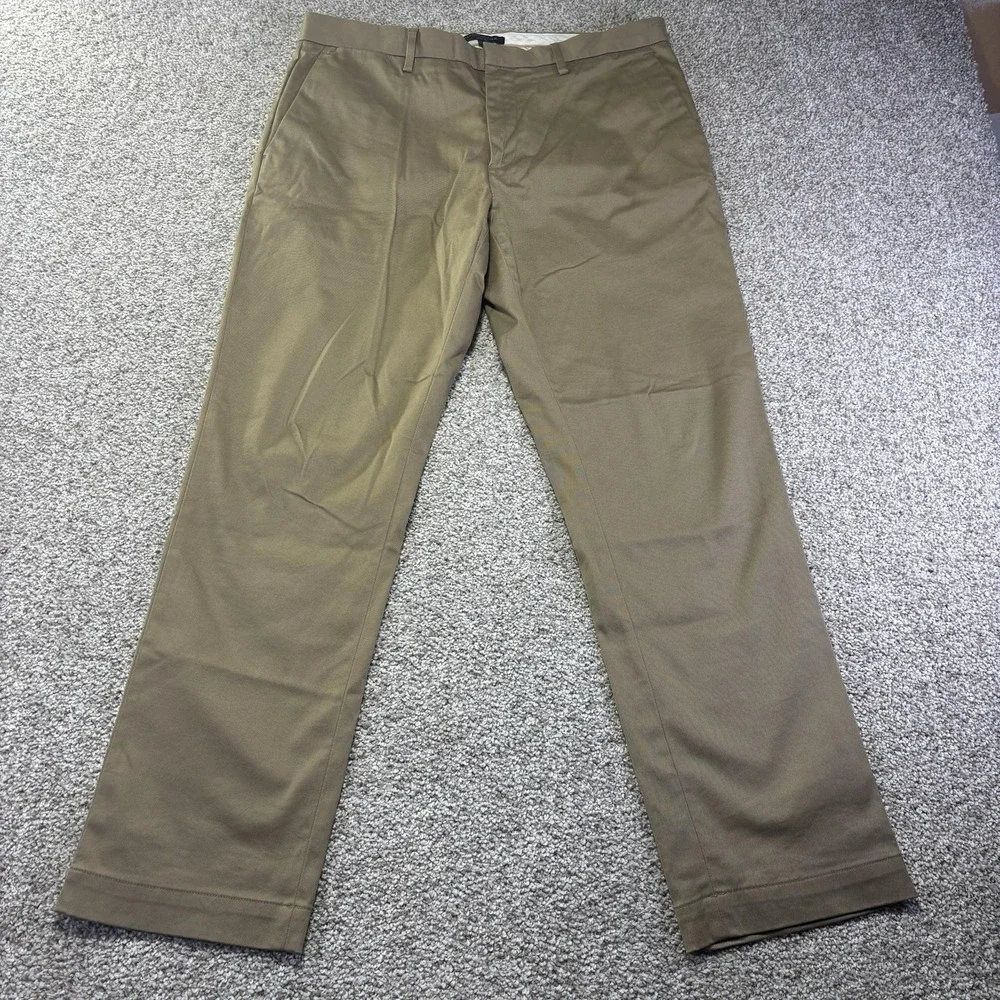 Banana Republic Aiden Chino Pants Mens 33x30 Beige Regular Fit Stretch Casual